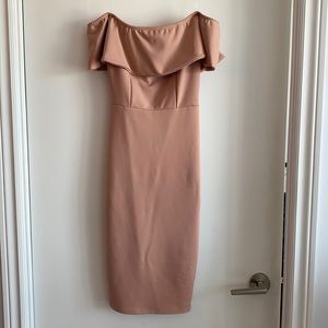 Blush pink pencil dress